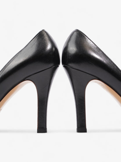 Gucci Horsebit Open Toe Heels 90 Black Leather EU 35.5 UK 2.5