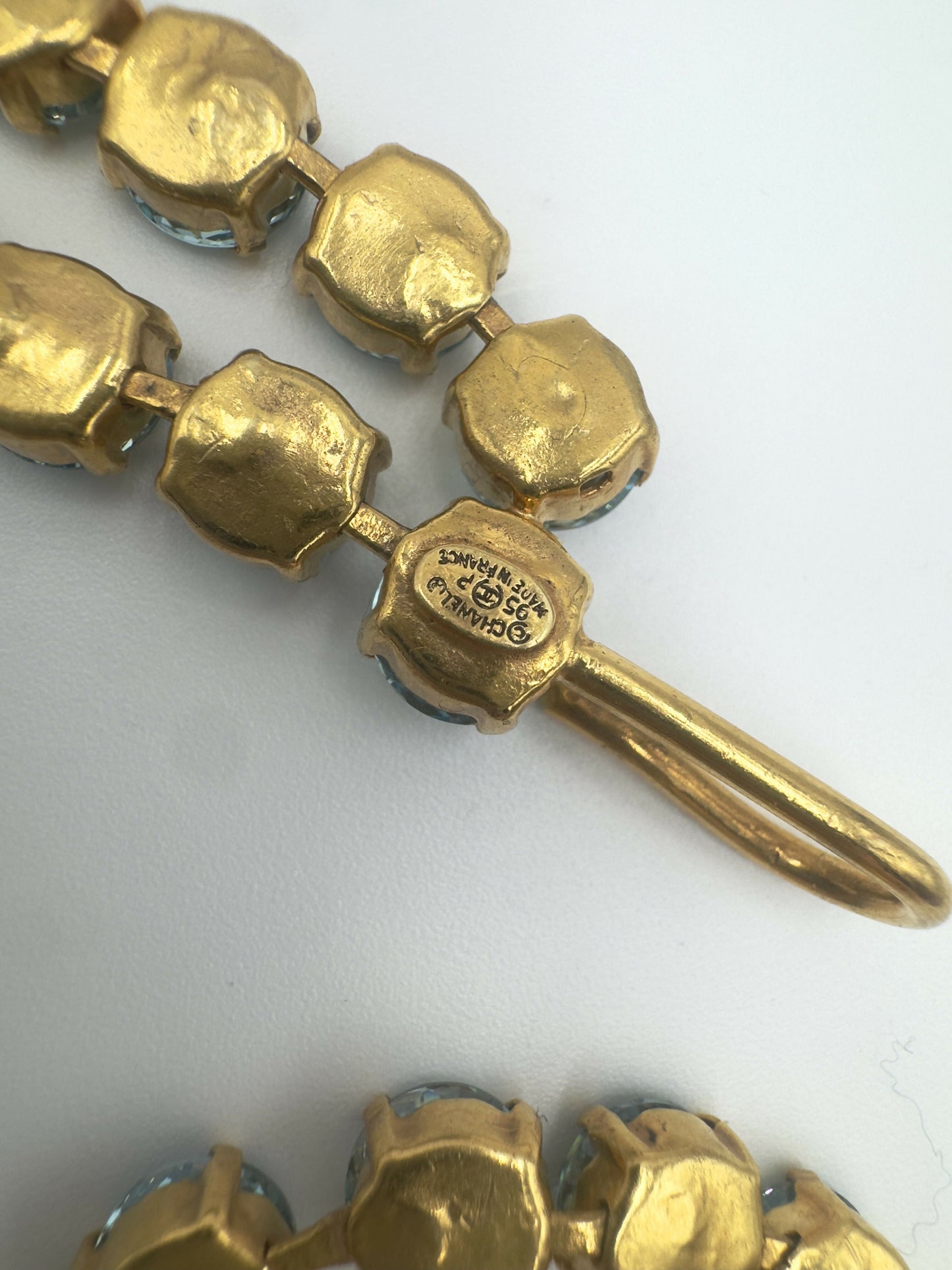 Chanel Vintage Barbie 1995P Baby Blue Iridescent Dangle Belt