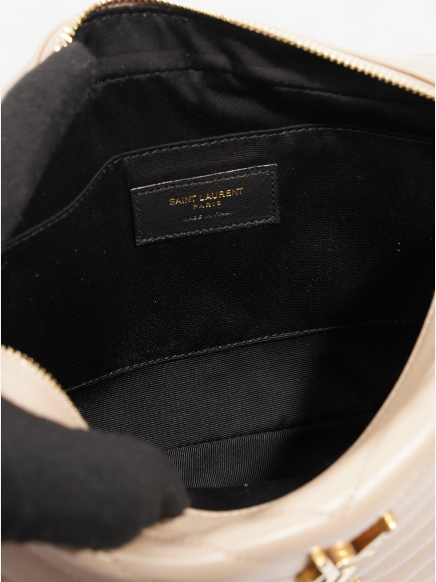 Saint Laurent Lou Camera Beige Leather