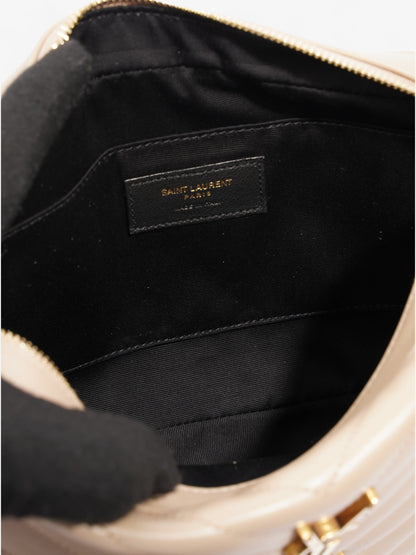 Saint Laurent Lou Camera Beige Leather