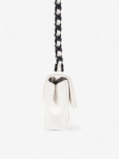 Chanel My Everything Flap White / Black Caviar Leather Small