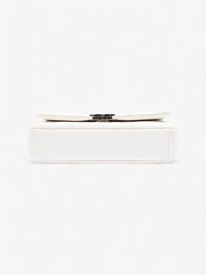 Chanel My Everything Flap White / Black Caviar Leather Small