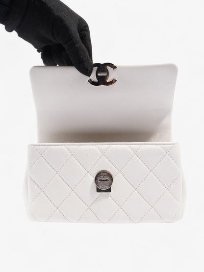 Chanel My Everything Flap White / Black Caviar Leather Small