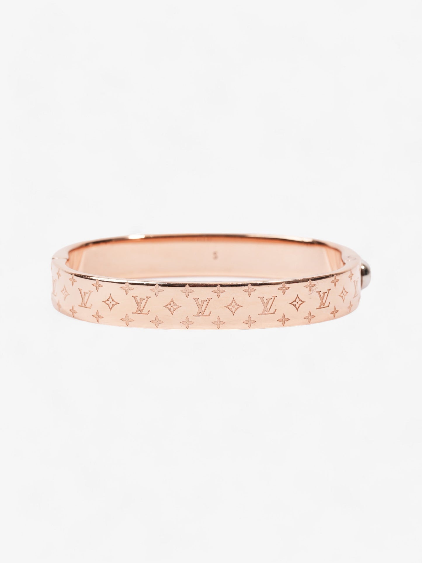 Louis Vuitton Nanogram Bracelet Rose Gold / Silver Brass Small