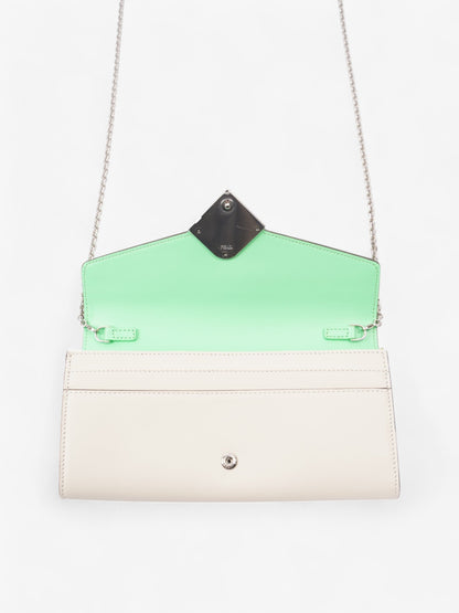 Fendi Continental Wallet on Chain Edamame / Latte Leather
