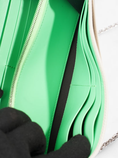 Fendi Continental Wallet on Chain Edamame / Latte Leather