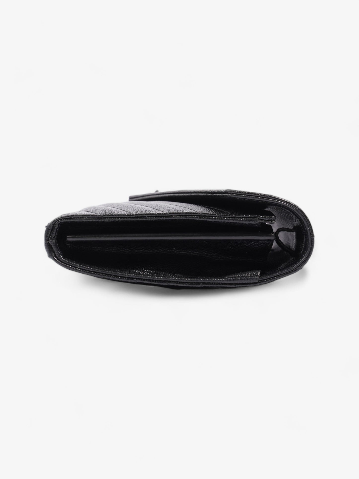 Saint Laurent Monogram Envelope Wallet on Chain Black Matelasse Leather