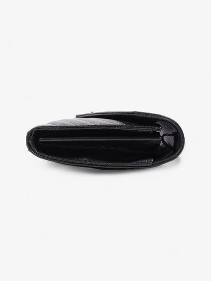 Saint Laurent Monogram Envelope Wallet on Chain Black Matelasse Leather