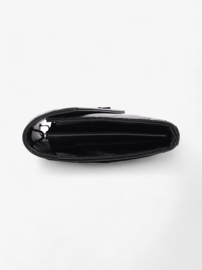 Saint Laurent Monogram Envelope Wallet on Chain Black Matelasse Leather