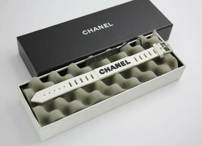 Chanel Vintage 99P Rubber Pink with Peach Wording Bracelet