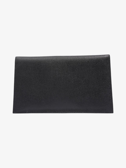 Saint Laurent Uptown Clutch Black Grained Leather