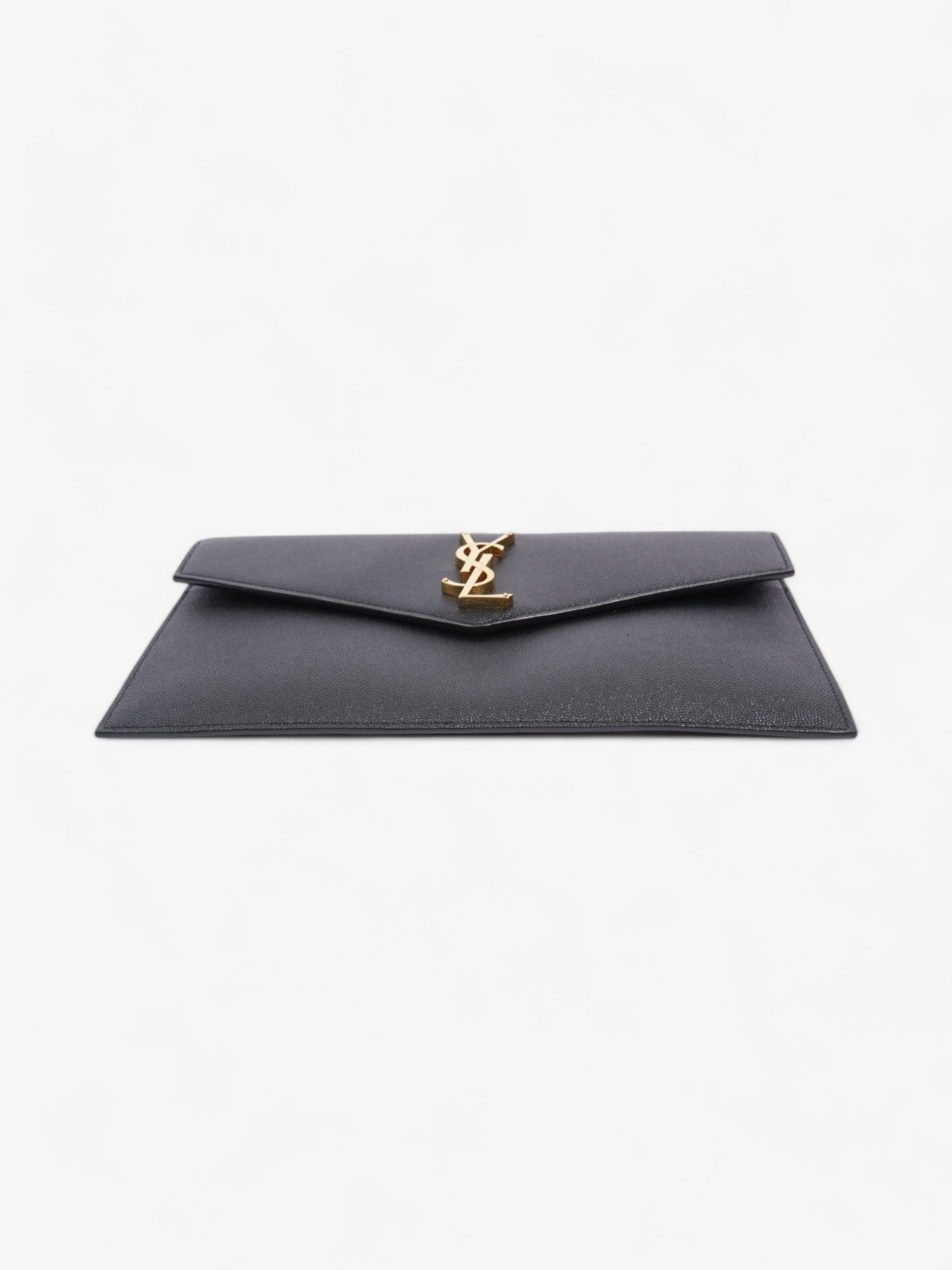 Saint Laurent Uptown Clutch Black Grained Leather
