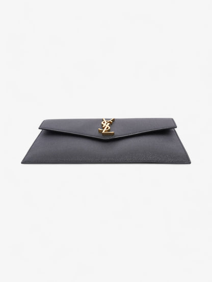 Saint Laurent Uptown Clutch Black Grained Leather