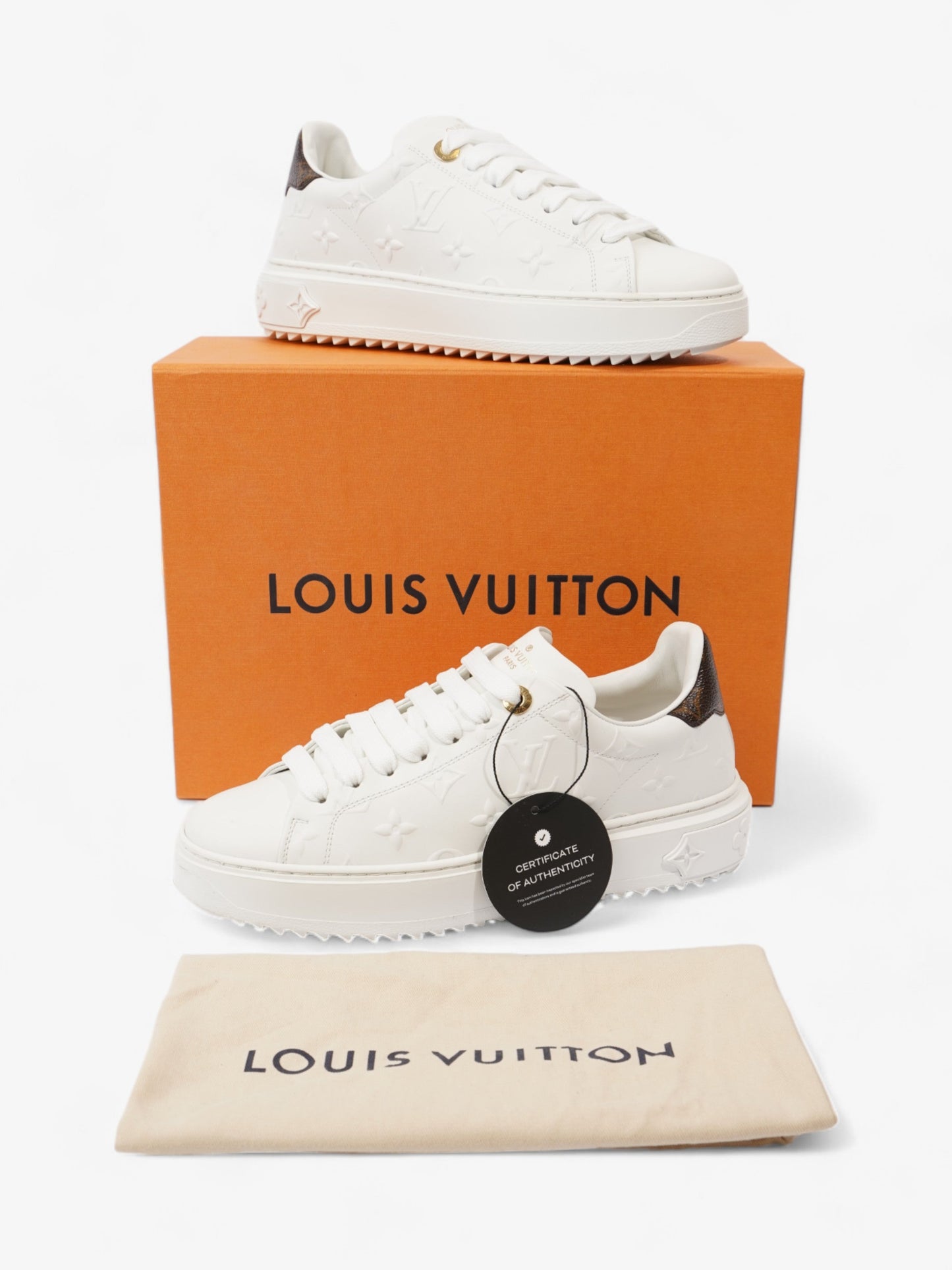 Louis Vuitton Time Out White / Monogram Leather EU 37 UK 4
