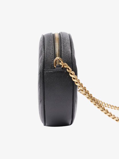 Saint Laurent Vinyle Black Grained Leather