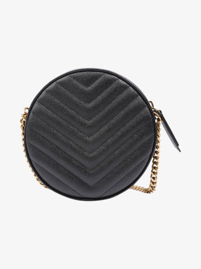 Saint Laurent Vinyle Black Grained Leather