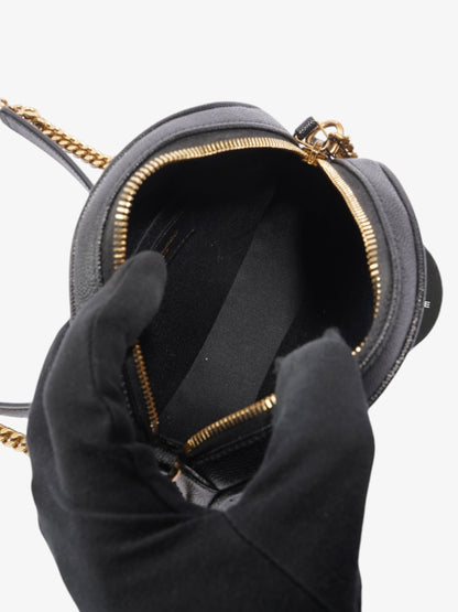 Saint Laurent Vinyle Black Grained Leather