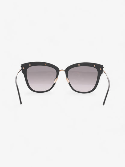 Christian Dior Matte Framed Sunglasses Black / Gold Acetate 140mm