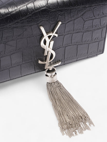 Saint Laurent Kate Tassel Bag Black Calfskin Leather Small