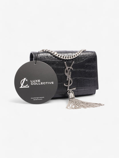 Saint Laurent Kate Tassel Bag Black Calfskin Leather Small