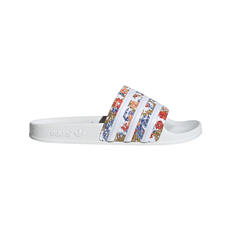 Men's Adidas Adilette Slides "Floral White"