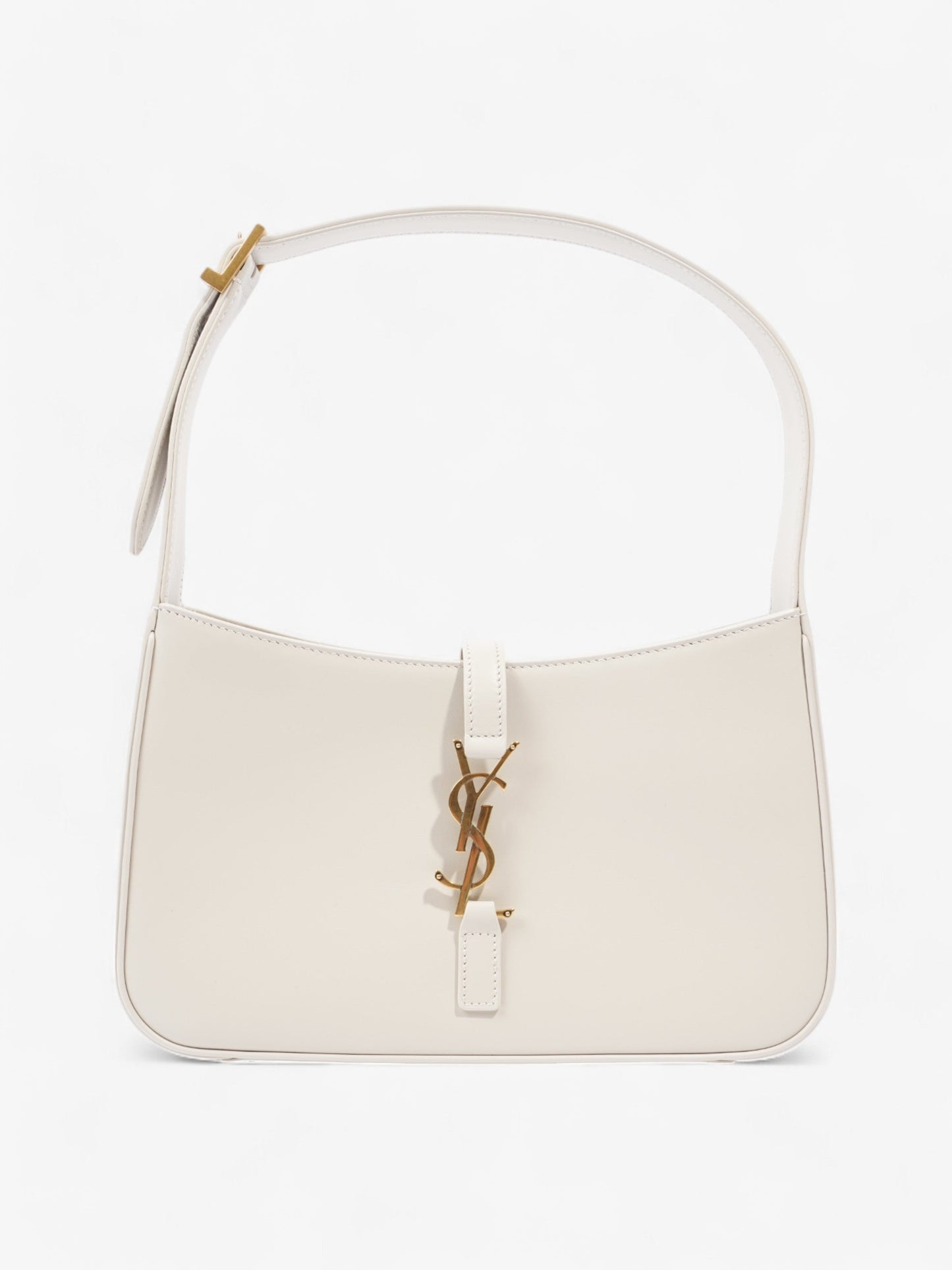 Saint Laurent Le 5 a 7 Cream Calfskin Leather
