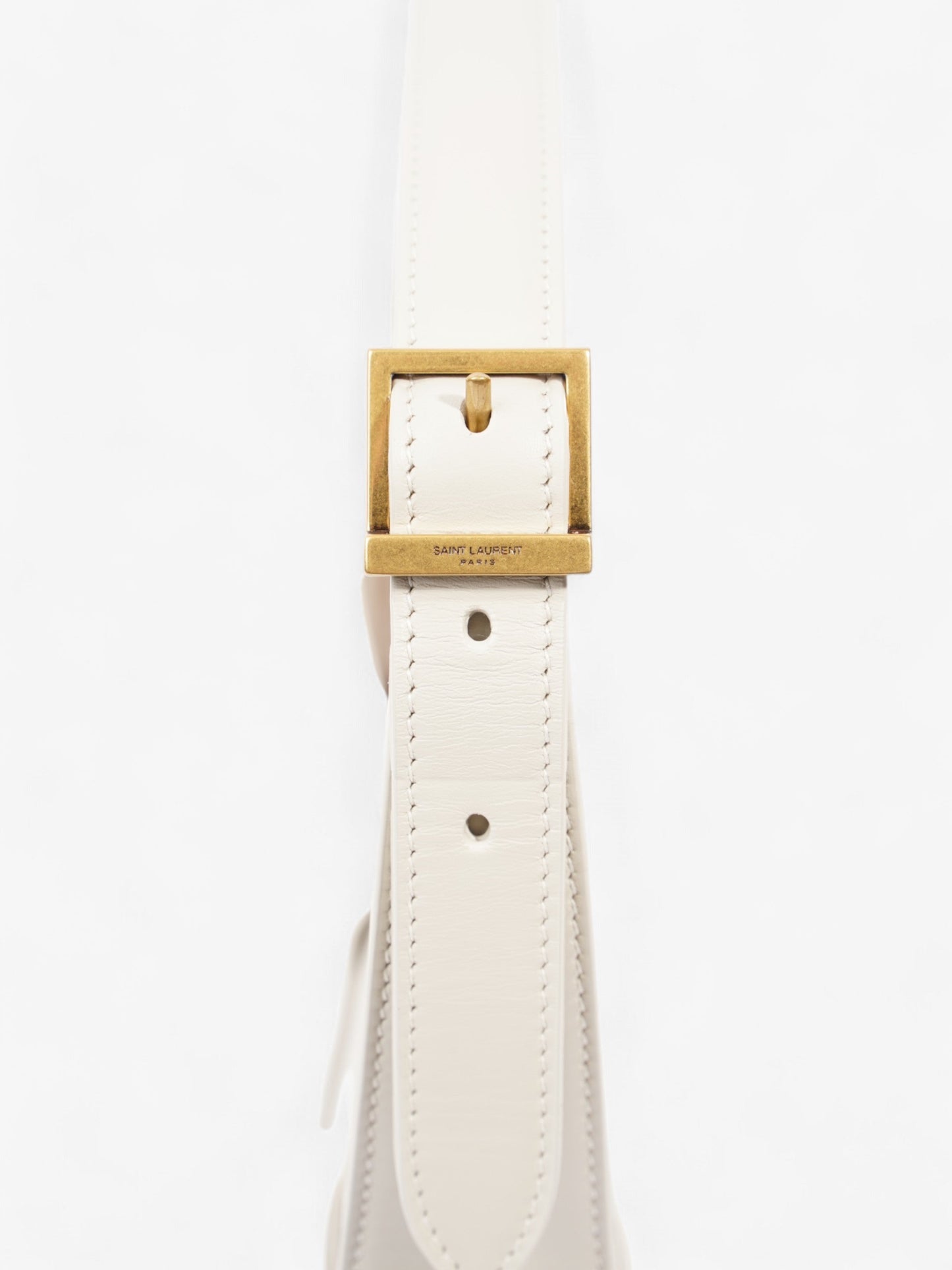 Saint Laurent Le 5 a 7 Cream Calfskin Leather