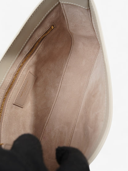 Saint Laurent Le 5 a 7 Cream Calfskin Leather