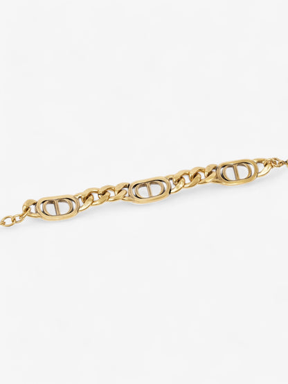 Christian Dior CD Chain Bracelet Gold Base Metal