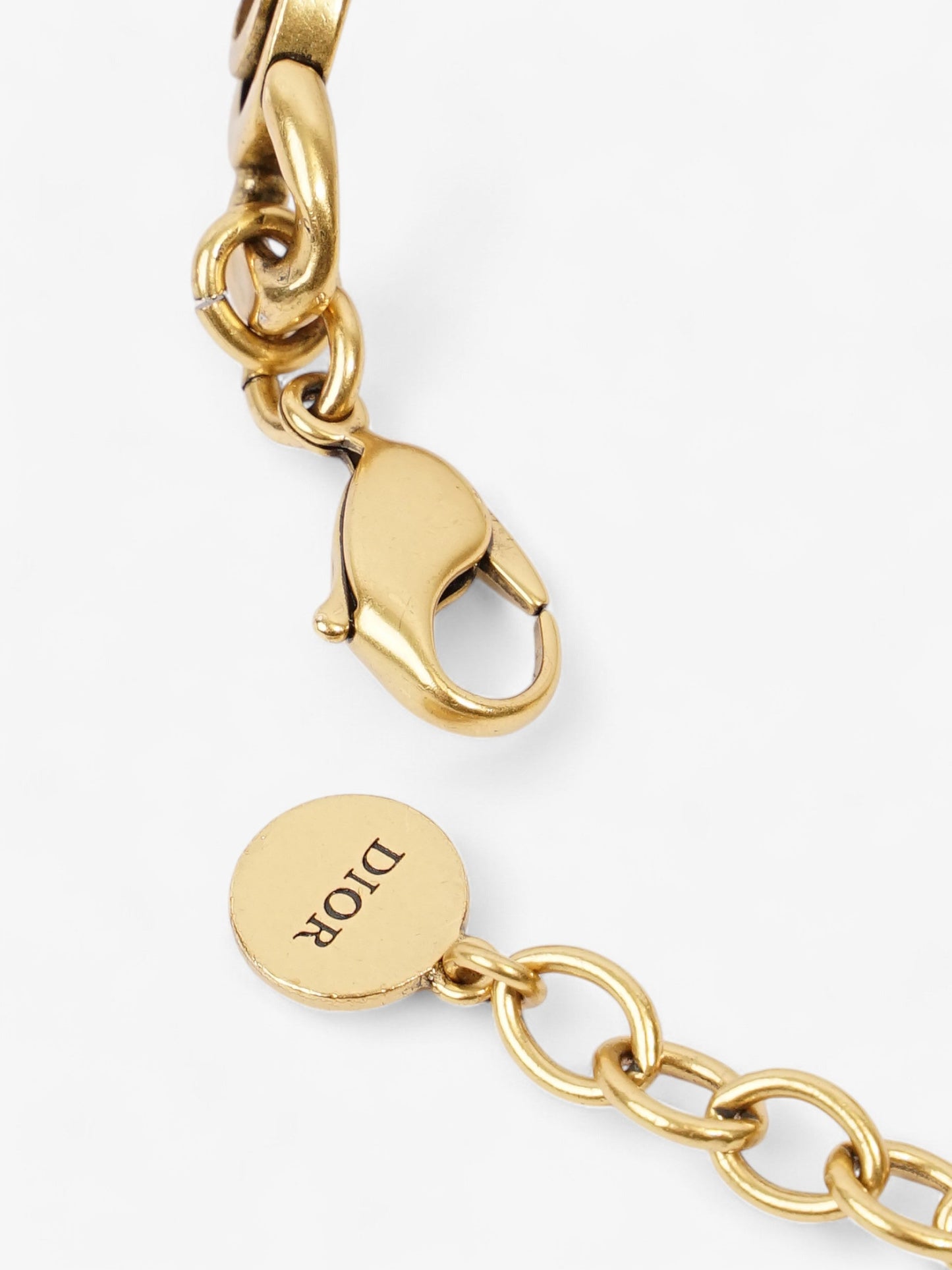 Christian Dior CD Chain Bracelet Gold Base Metal