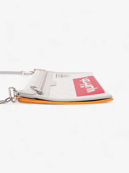 Louis Vuitton Double Flat Messenger Bag Orange / White Monogram Coated Canvas