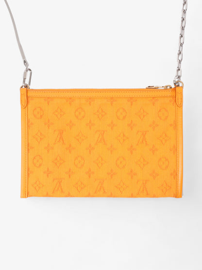 Louis Vuitton Double Flat Messenger Bag Orange / White Monogram Coated Canvas