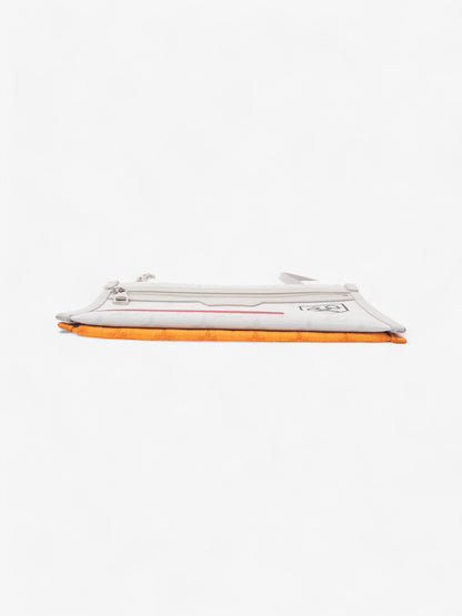Louis Vuitton Double Flat Messenger Bag Orange / White Monogram Coated Canvas