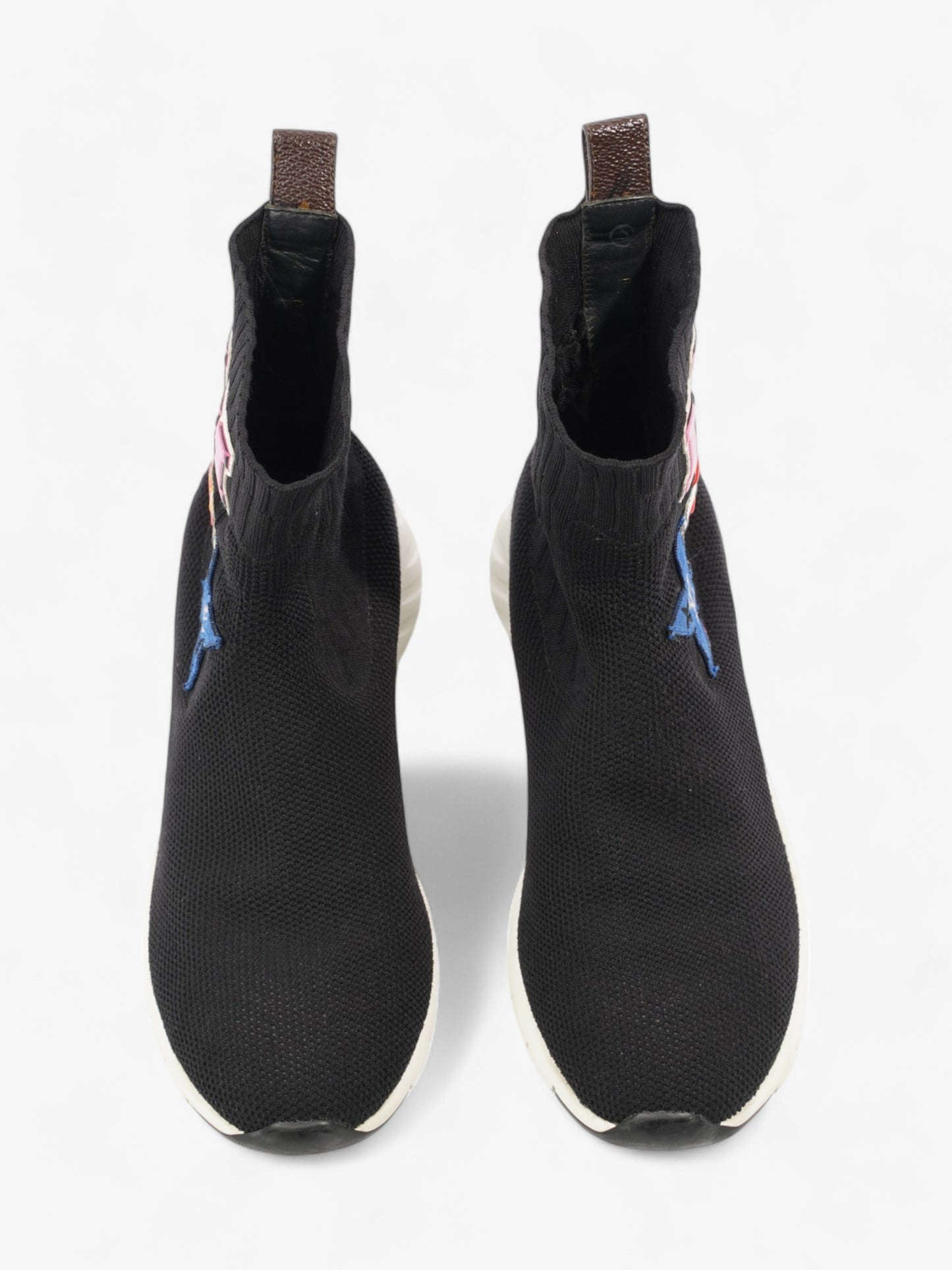 Louis Vuitton Heart Sock Sneakers Black / Multicolour Cotton EU 38 UK 5