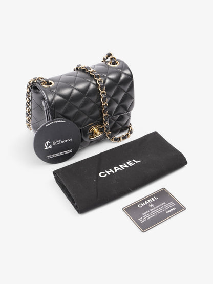 Chanel Classic Square Flap Black Lambskin Leather Mini