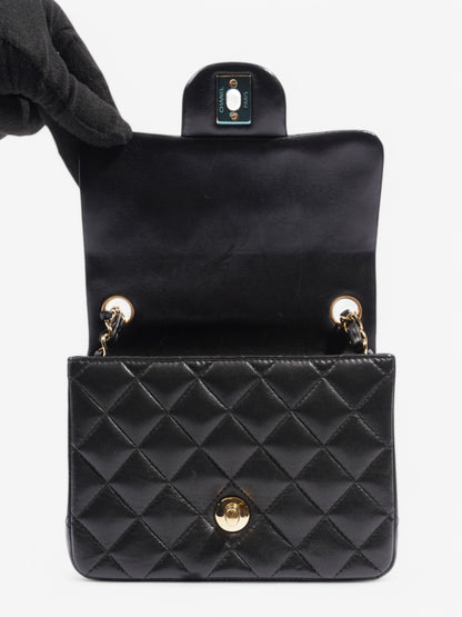 Chanel Classic Square Flap Black Lambskin Leather Mini