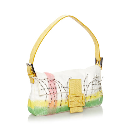 Fendi Beaded Canvas Mamma Baguette (SHG-29763)