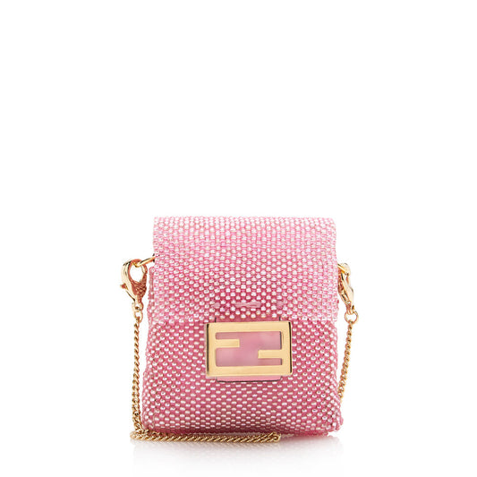 Fendi Beaded Mini Pico Baguette Charm Bag (SHF-17173)