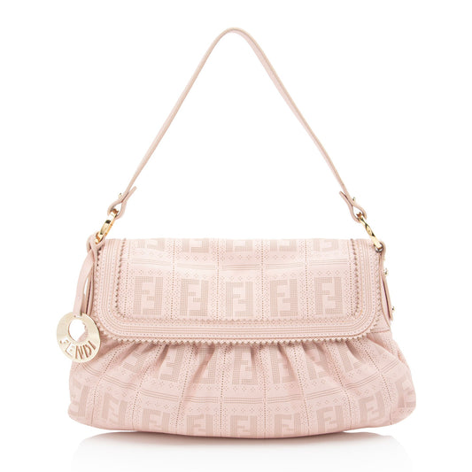 Fendi Perforated FF Calfskin Chef Small Bag