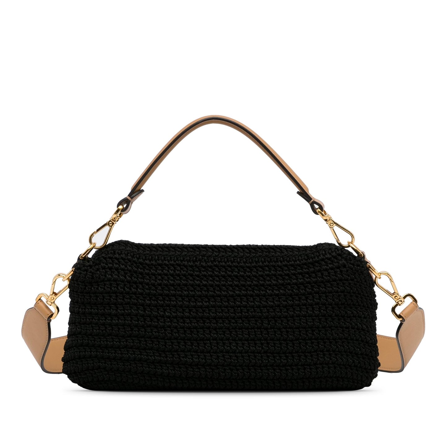 Fendi Crochet Raffia Baguette Satchel (SHG-depVYd)