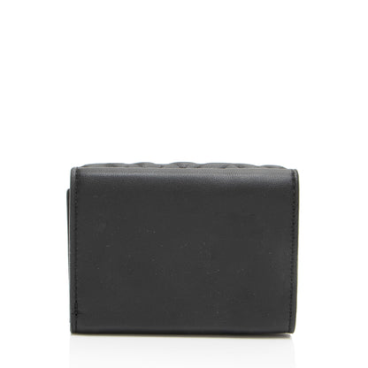 Fendi Embossed FF Nappa Leather Baguette Micro Trifold Wallet