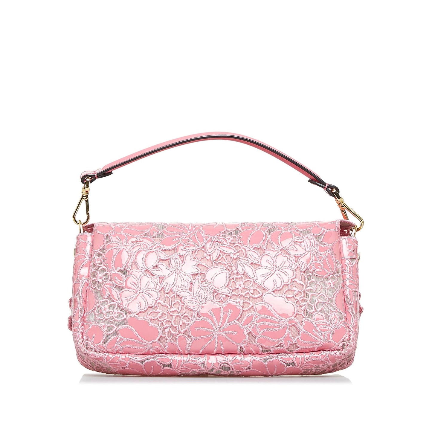 Fendi Embroidered Lace Baguette (SHG-PcQc93)