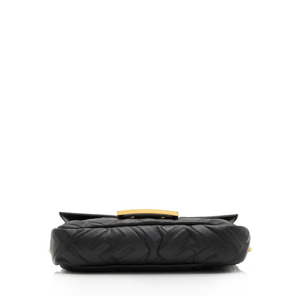 Fendi FF Embossed 1974 Mini Baguette Shoulder Bag (SHF-st6LPG)