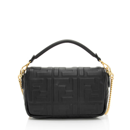 Fendi FF Embossed 1974 Mini Baguette Shoulder Bag