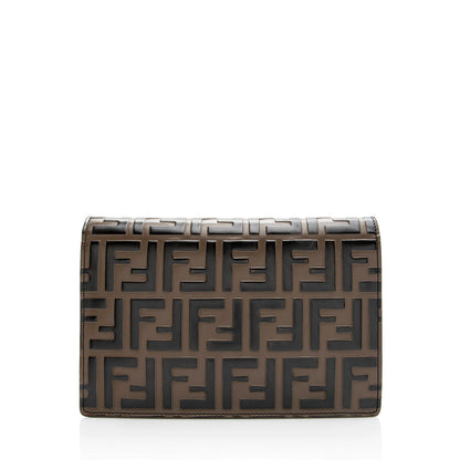 Fendi FF Embossed Calfskin Wallet on Chain Mini Bag (SHF-20480)