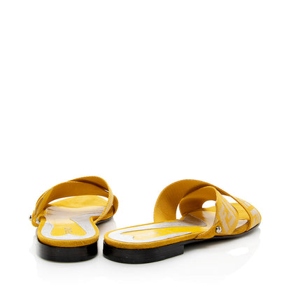 Fendi FF Slide Sandals - Size 7 / 37 (SHF-17944)