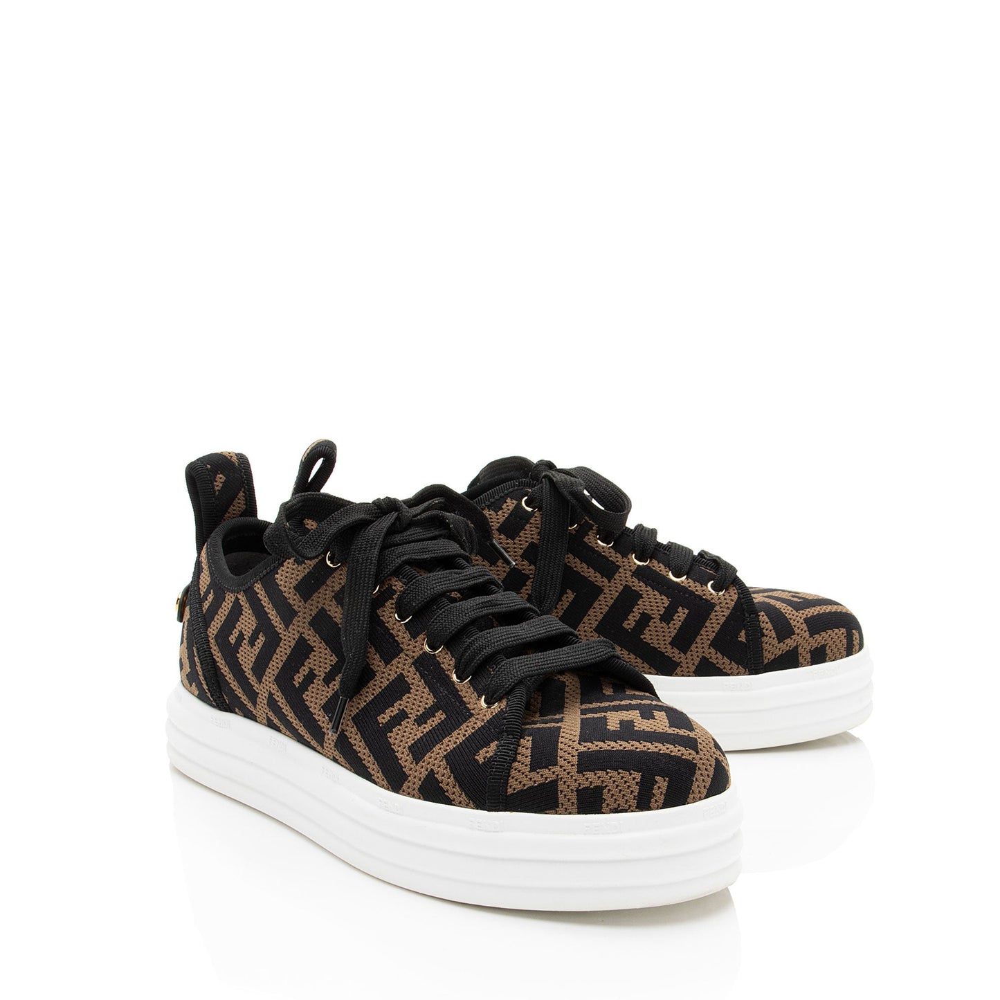 Fendi Fabric FF Forever Sneakers - Size 7 / 37