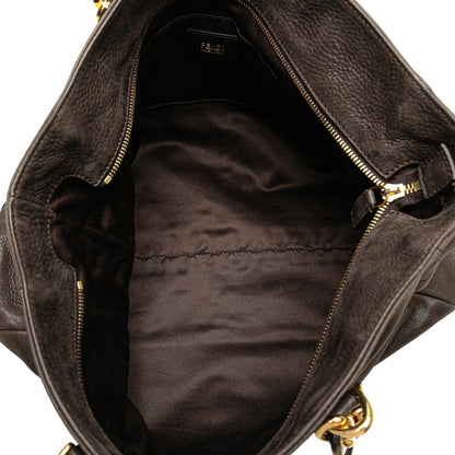 Fendi Iridescent Leather Chain Tote
