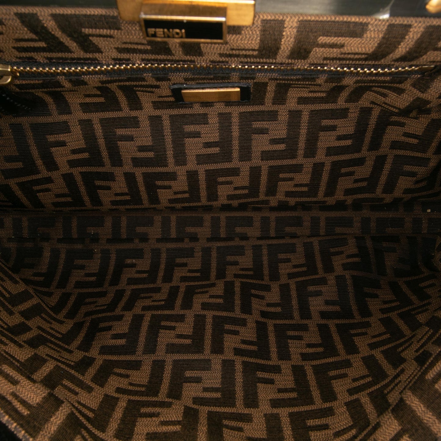 Fendi Large Goatskin Peekaboo Iconic Satchel