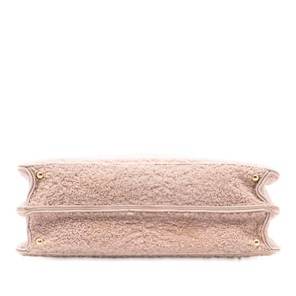 Fendi Large Shearling Peekaboo ISeeU Satchel